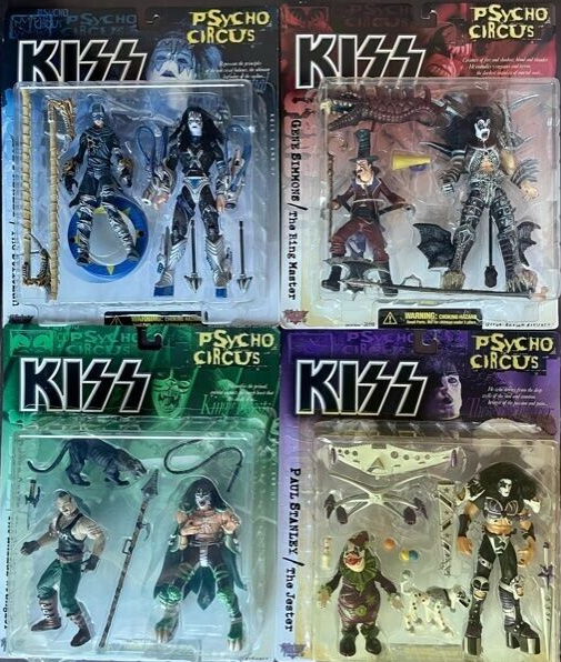 KISS PSYCHO CIRCUS: GENE/PETER/PAUL/ACE - MCFARLANE-1998-SET OF 4