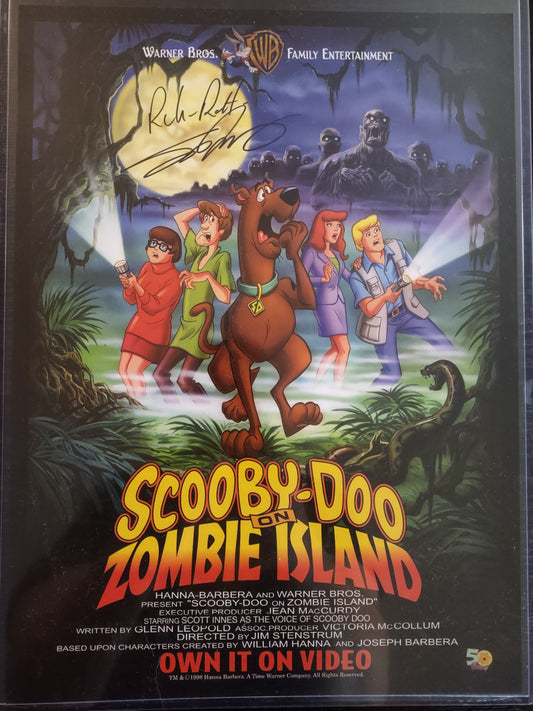 SCOOBY-DOO ON ZOMBIE ISLAND - POSTER-11"X15"-SIGNED BY SCOTT INNES