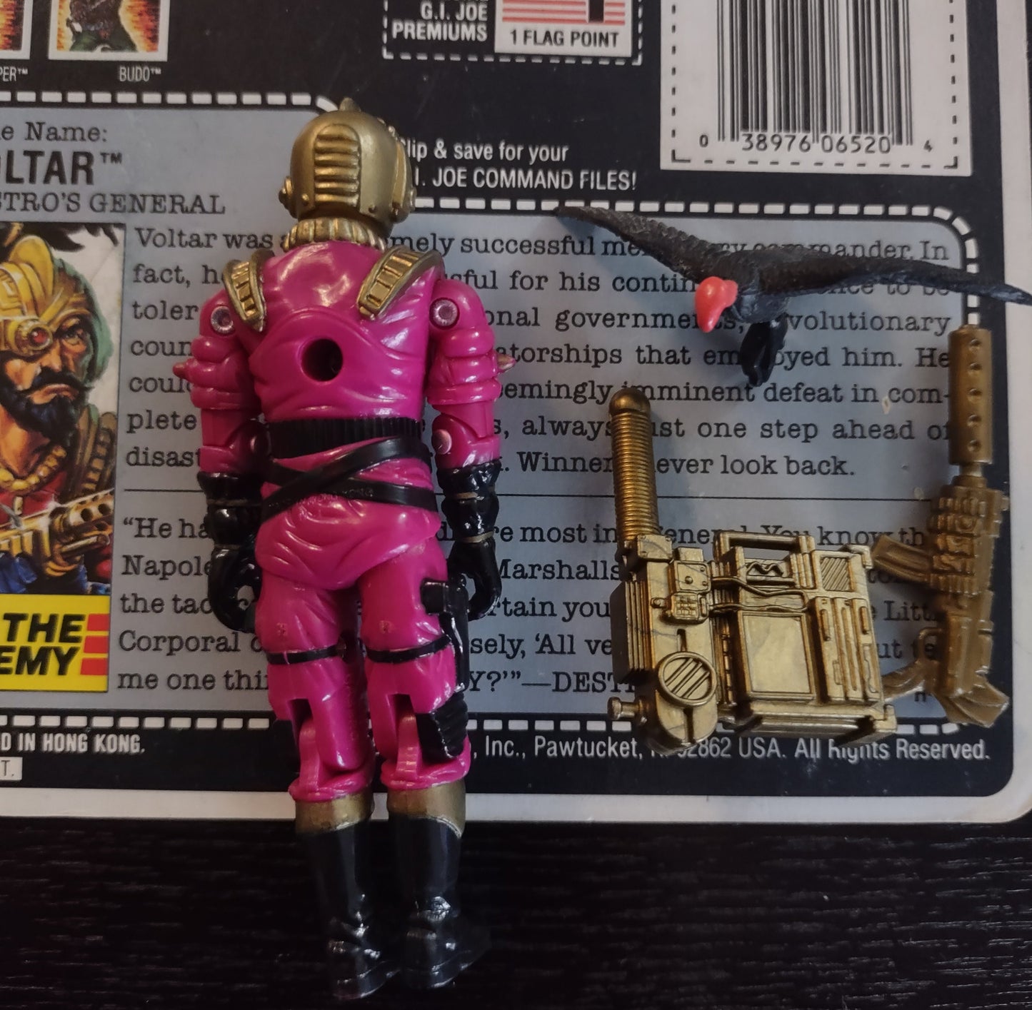 G.I. JOE: VOLTAR (1988) - LOOSE FIGURE (FIGURE COMPLETE WITH CARD)(NO MICRO FIGURE)