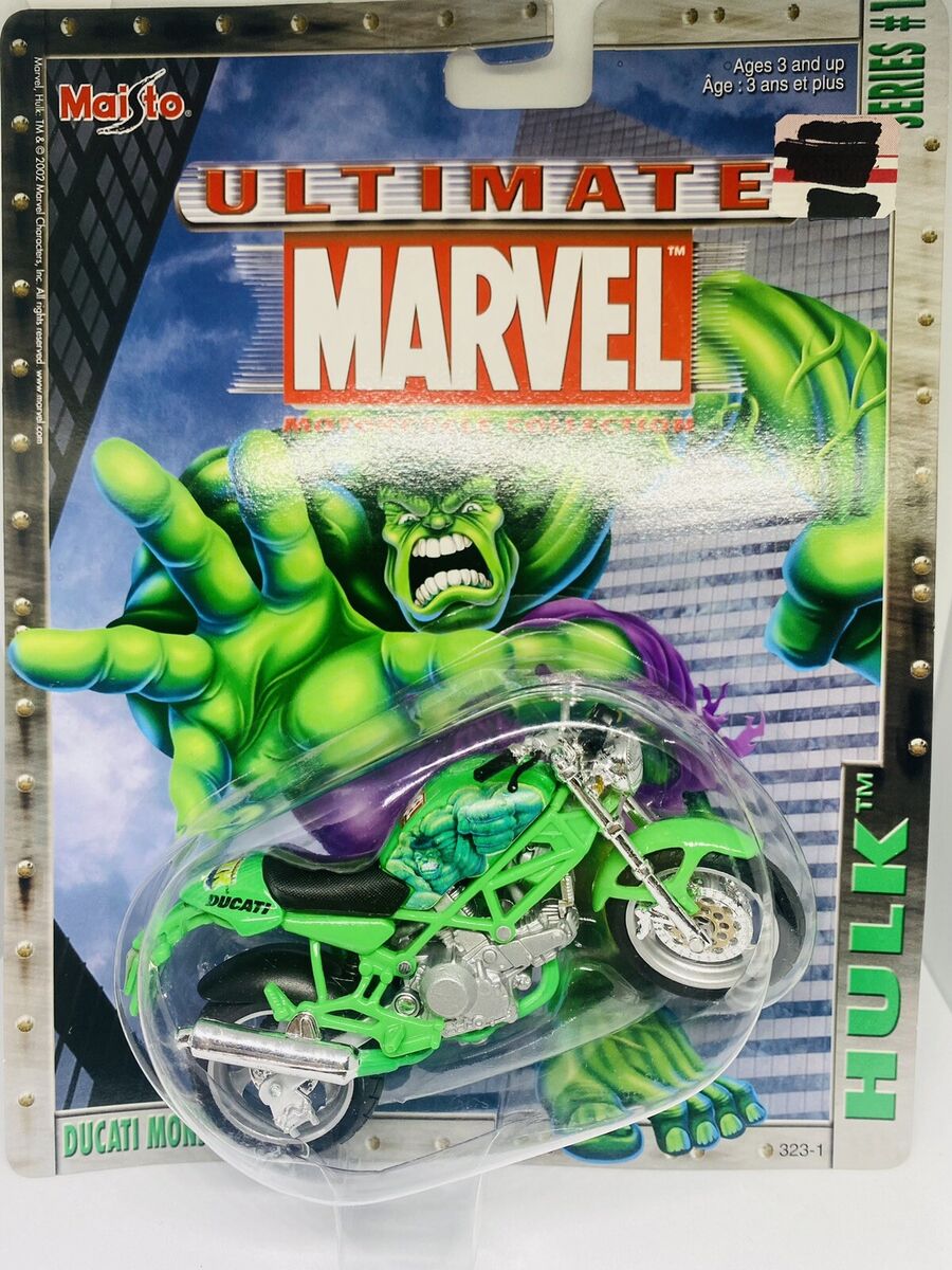 HULK MOTORCYCLE: DUCATI MONSTER 900 - MAISTO-DIE-CAST-2002-SERIES 1