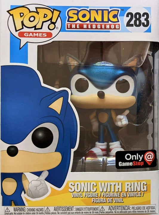 SONIC THE HEDGEHOG: SONIC WITH RING #283 (METALLIC) - FUNKO POP!-EXCLUSIVE