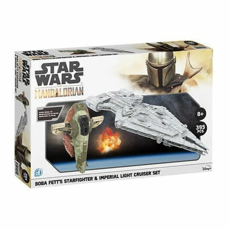 STAR WARS: MANDALORIAN: BOBA FETT'S STARFIGHTER & IMPERIAL LIGHT CRUISER - PAPERMODEL KIT