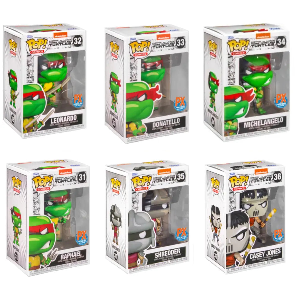 TEENAGE MUTANT NINJA TURTLES: 31-36 - FUNKO POP!-EXCLUSIVE