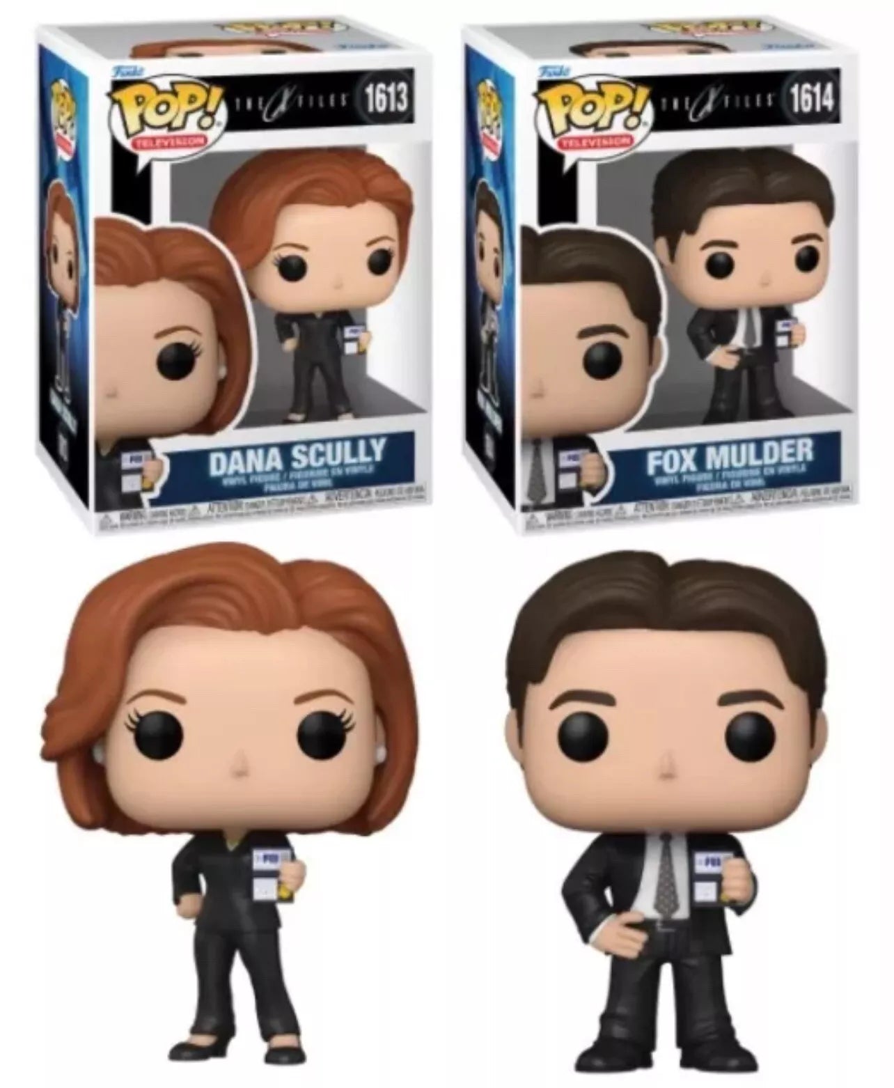 X-FILES: DANA SCULLY #1613 & FOX MULDER #1614 - FUNKO POP!-SET OF 2