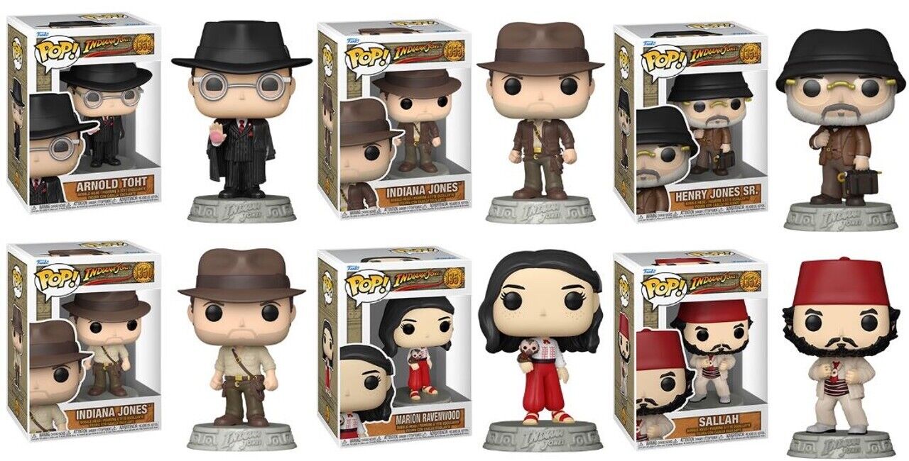 INDIANA JONES #1350-1355 - FUNKO POP!-SET OF 6