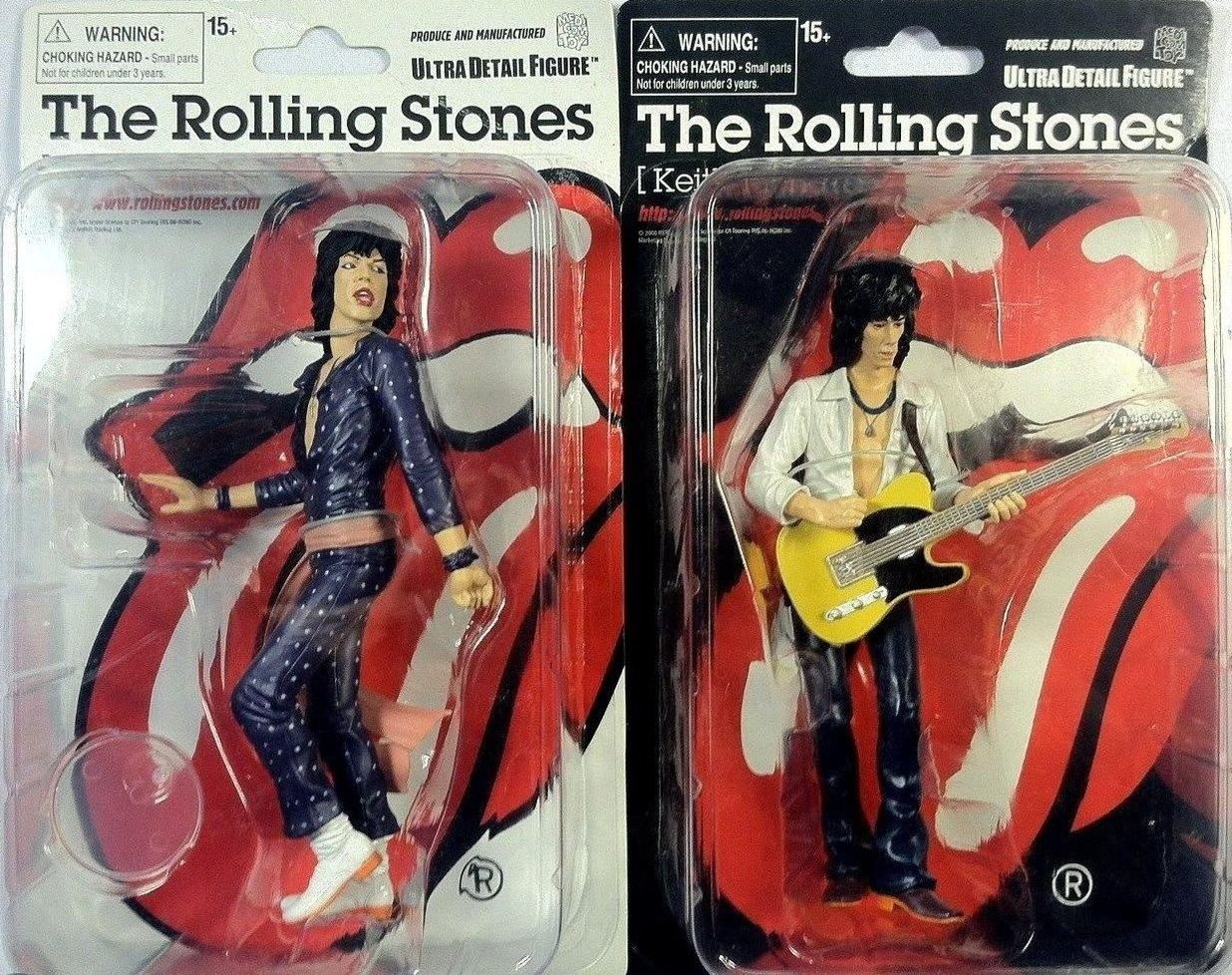 ROLLING STONES: MICK JAGGER & KEITH RICH - MEDICOM TOY-SET OF 2