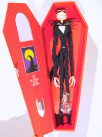 NIGHTMARE BEFORE CHRISTMAS: JACK & LOCK - COFFIN BOX (RED)-16" FIGURE