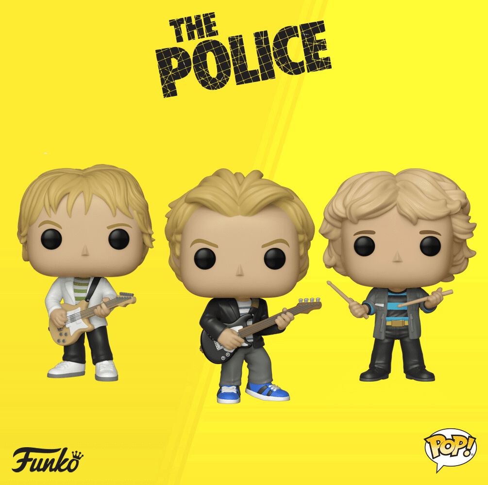 POLICE: STING 118/STEWART 119/ANDY 120 - FUNKO POP!-SET OF 3