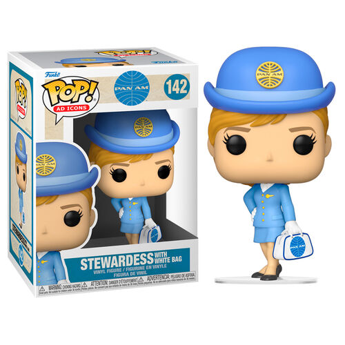 PAN AM: STEWARDESS WITH WHITE BAG #142 - FUNKO POP!