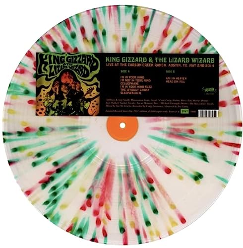 KING GIZZARD AND THE LIZARD WIZARD - LIVE AT THE CARSON CREEK RANCH AUSTIN TX MAY 2ND 2014 - SPLATTER COLORED VINYL