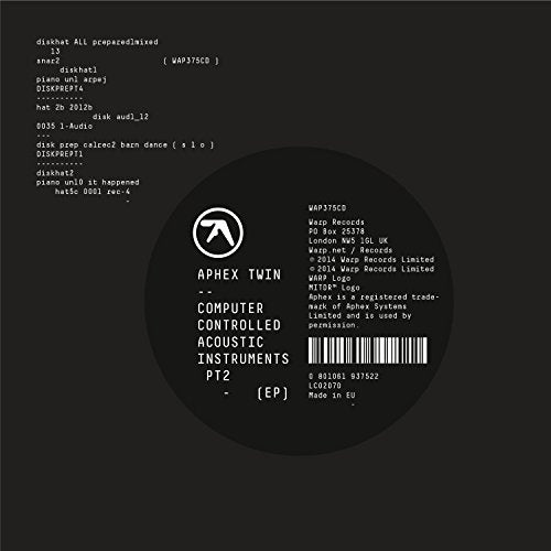 APHEX TWIN - COMPUTER CONTROLLED ACOUSTIC INSTRUMENTS PT2 (VINYL EP)