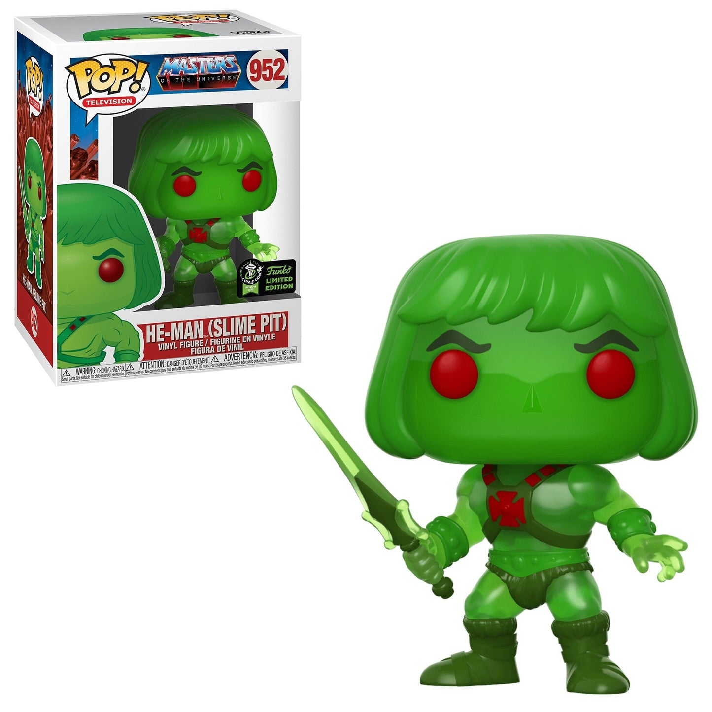 MASTERS OF THE UNIVERSE: HE-MAN SLIME952 - FUNKO POP!-2020 COMIC CON