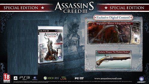 ASSASSIN'S CREED III 3 SPECIAL EDITION [INCLUDES PIRATE FLINTLOCK MUSKET + DANGEROUS SECRET MISSION + 4 EXCLUSIVE MISSIONS][PS3 PLAYSTATION 3] NEW]