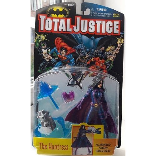 TOTAL JUSTICE: HUNTRESS (ACTION FIGURE) - KENNER-1997 (LIGHT WEAR ON BOX)