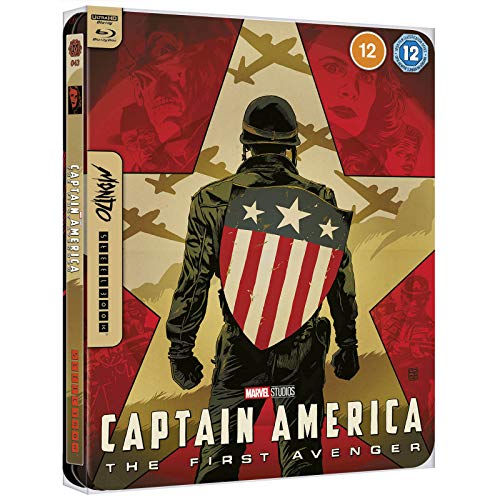 CAPTAIN AMERICA THE FIRST AVENGER 4K ULTRA HD MONDO ART #43 LIMITED EDITION STEELBOOK / INCLUDES 2D BLU RAY / REGION FREE