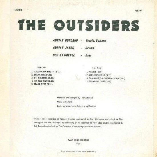 Outsiders - Calling On Youth (Used LP)