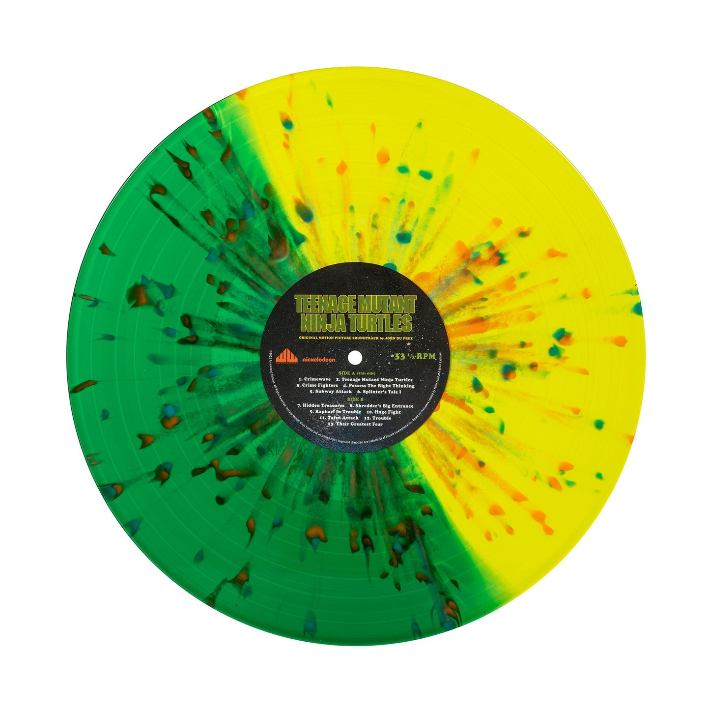 John Du Prez - Teenage Mutant Ninja Turtles (1990s) OST (Green/Yellow Turtle Mask Splatter Vinyl)
