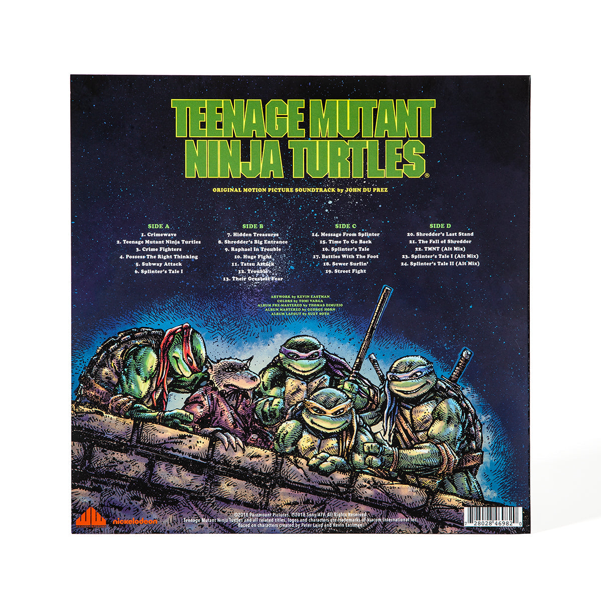 John Du Prez - Teenage Mutant Ninja Turtles (1990s) OST (Green/Yellow Turtle Mask Splatter Vinyl)