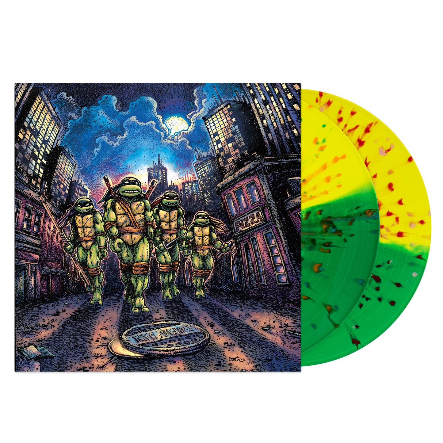 John Du Prez - Teenage Mutant Ninja Turtles (1990s) OST (Green/Yellow Turtle Mask Splatter Vinyl)