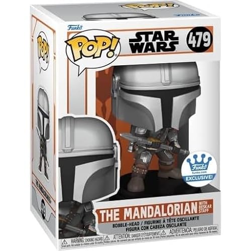 STAR WARS: MANDALORIAN WITH BESKAR STAFF - FUNKO POP!-EXCLUSIVE