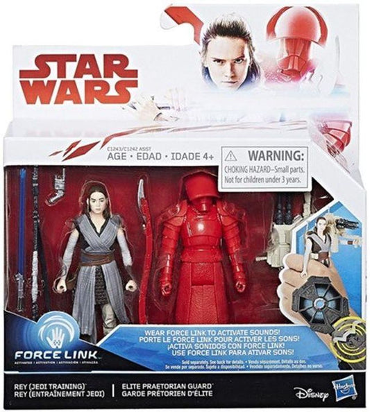 STAR WARS: REY (JEDI TRAINING) & ELITE P - 3.75" SERIES-FORCE LINK