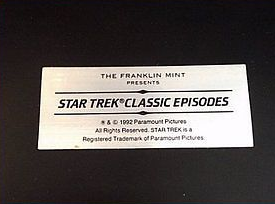 STAR TREK: CITY ON THE EDGE OF FOREVER - FRANKLIN MINT-DIORAMA-1992